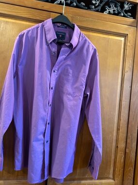Saddlebred Men's Lavender Button-Up Long Sleeve Shirt